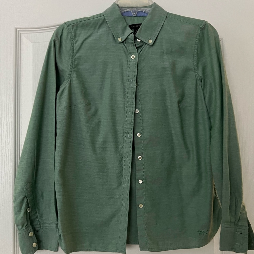 Talbots Women's Sage Button-Down Shirt